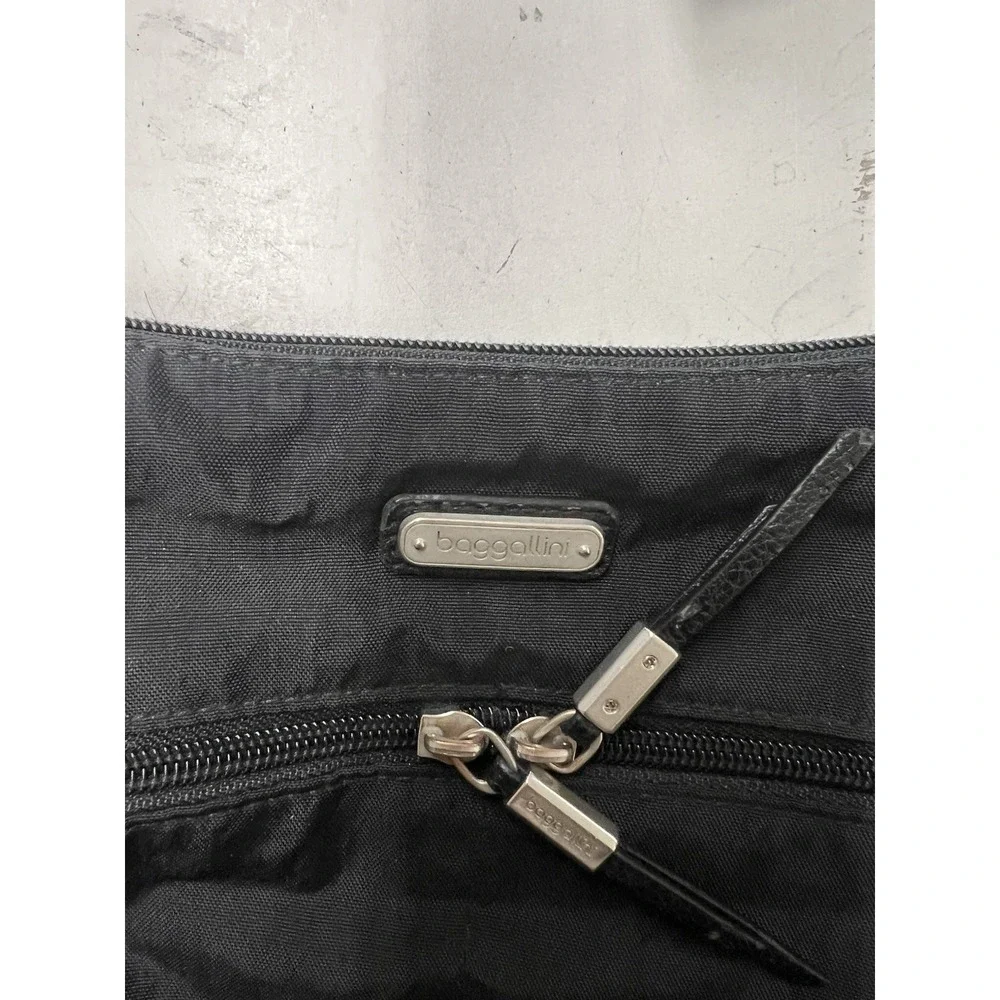 Baggallini Boulevard Laptop Tote Bag Black w/Handles/Crossbody Strap Pockets